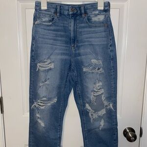 Women’s Distressed Blue Jeans